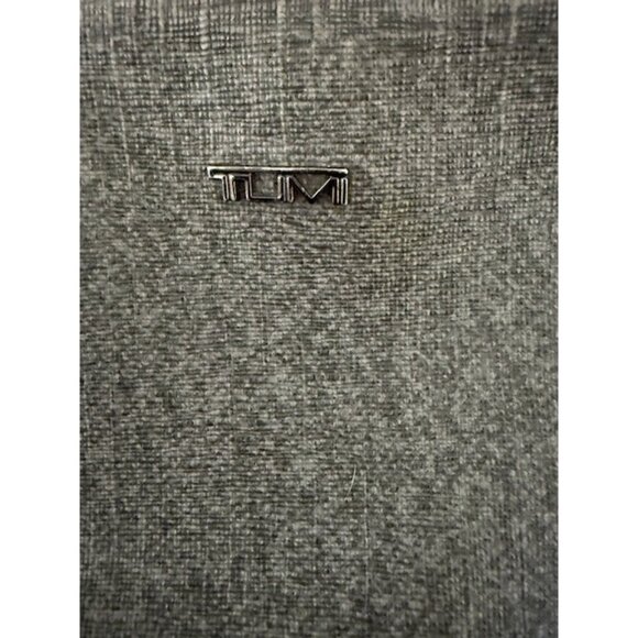 Tumi Sinclair Hanne Backpack Earl Grey Textured Canvas Leather Trim Brown Zipper - Picture 7 of 16